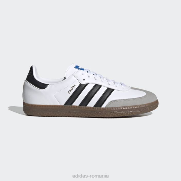 Adidas pantofi vegani samba albi unisex alb/negru/gumă 2JBN4363