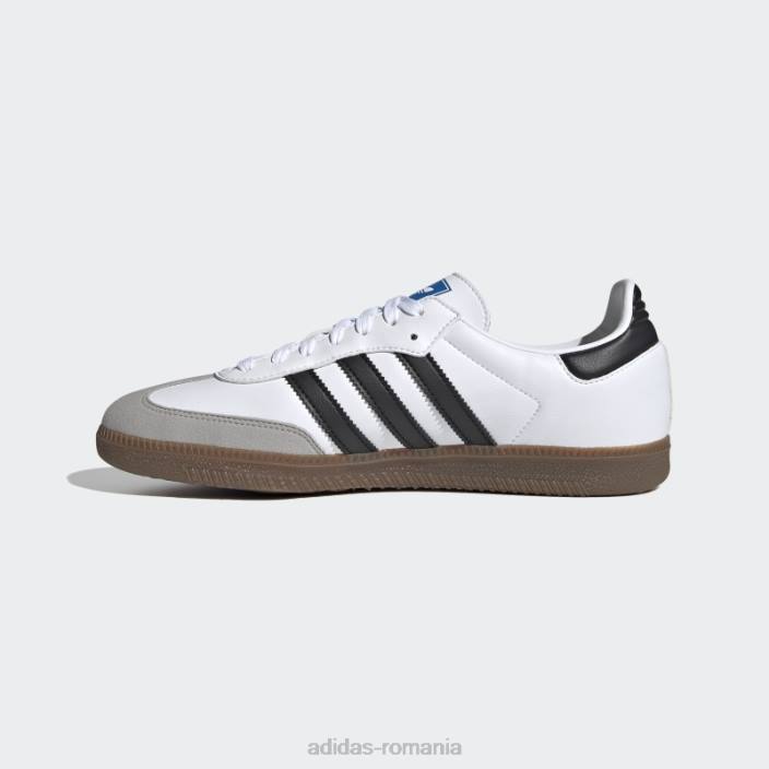 Adidas pantofi vegani samba albi unisex alb/negru/gumă 2JBN4363