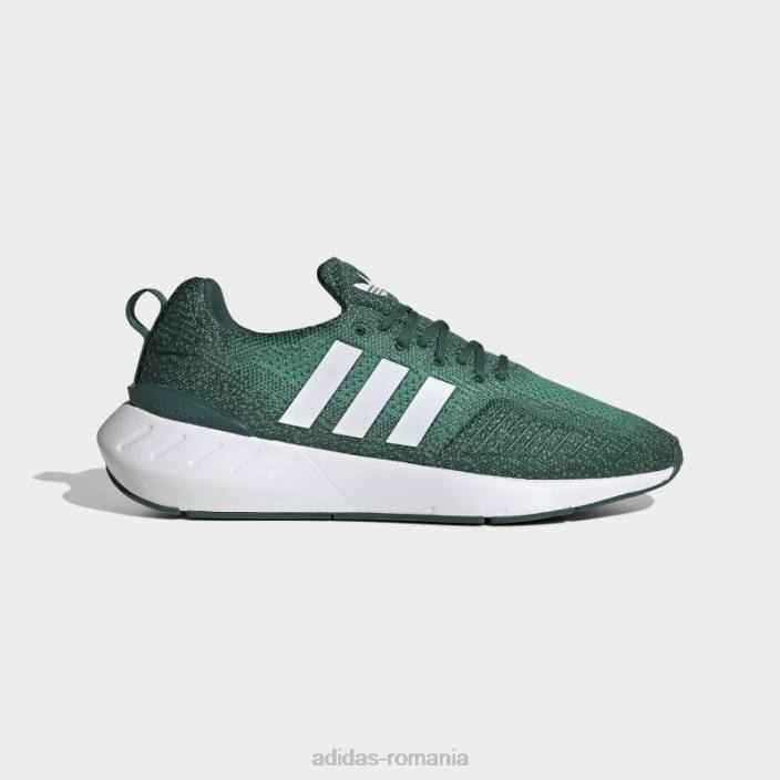 Adidas pantofi verzi Swift Run 22 unisex verde/alb/verde aldine 2JBN4337