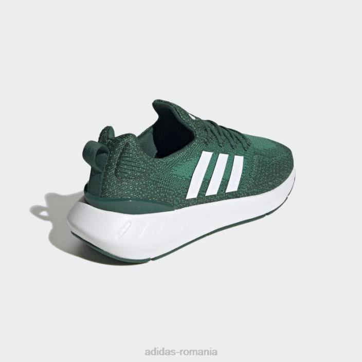 Adidas pantofi verzi Swift Run 22 unisex verde/alb/verde aldine 2JBN4337