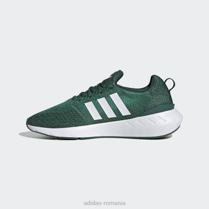 Adidas pantofi verzi Swift Run 22 unisex verde/alb/verde aldine 2JBN4337