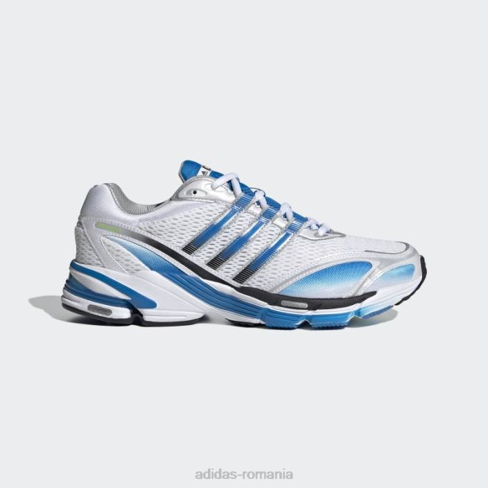 Adidas pernă supernova albă 7 pantofi unisex alb/albastru papură/verde 2JBN4444