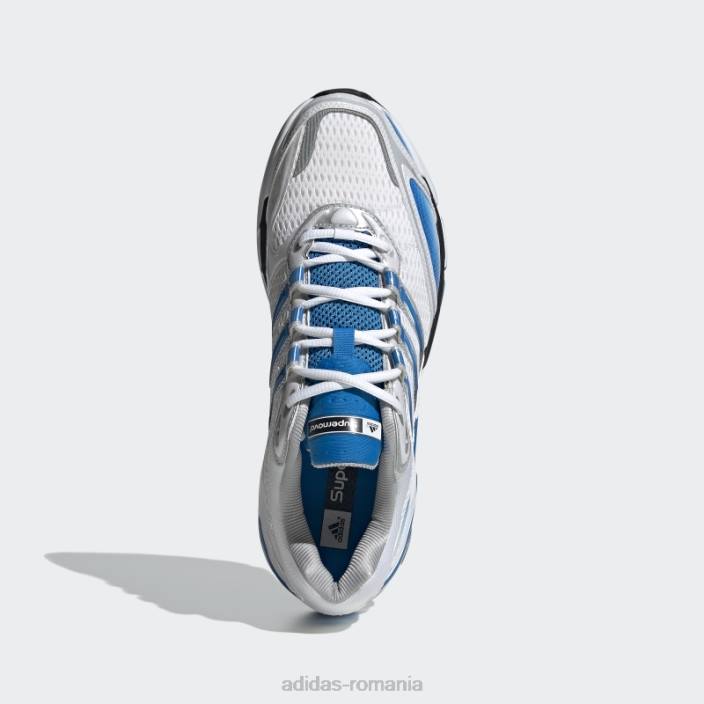 Adidas pernă supernova albă 7 pantofi unisex alb/albastru papură/verde 2JBN4444