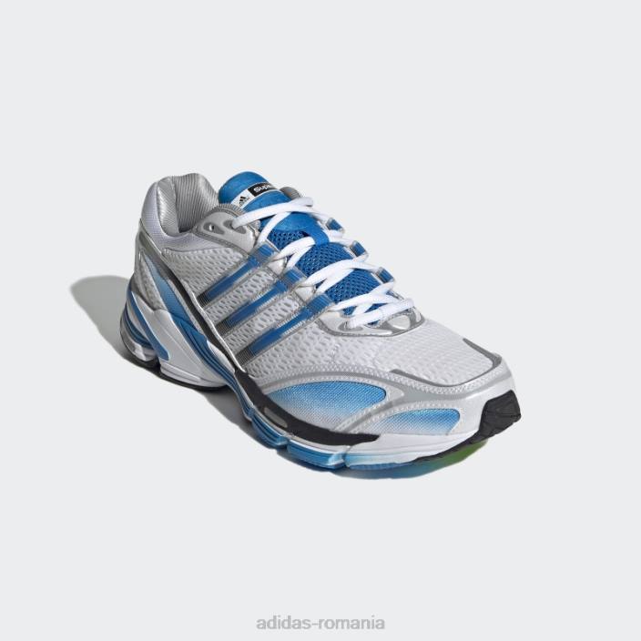 Adidas pernă supernova albă 7 pantofi unisex alb/albastru papură/verde 2JBN4444