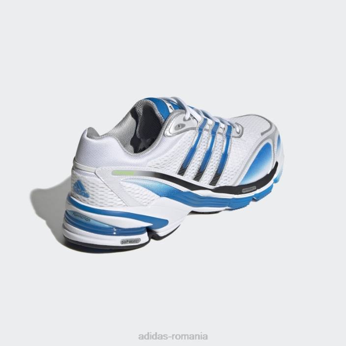 Adidas pernă supernova albă 7 pantofi unisex alb/albastru papură/verde 2JBN4444