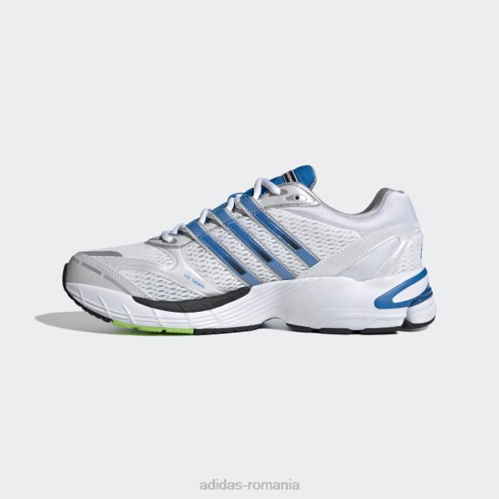 Adidas pernă supernova albă 7 pantofi unisex alb/albastru papură/verde 2JBN4444