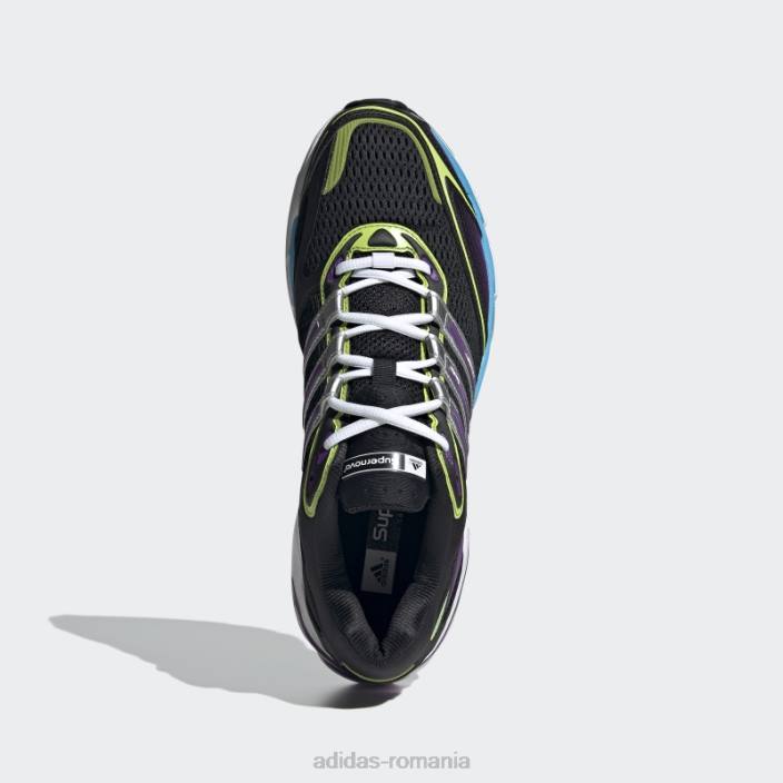 Adidas pernă supernova neagră 7 pantofi unisex negru/argintiu/verde 2JBN13006