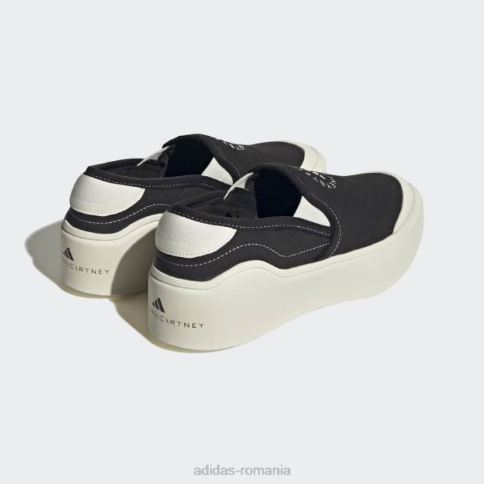 Adidas by stella mccartney court pantofi slip-on black hot unisex alb negru 2JBN12631