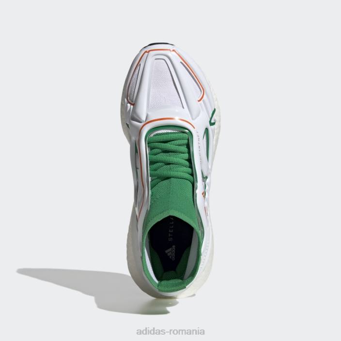 Adidas by stella mccartney pantofi de alergare ultraboost 22 verde fierbinte unisex verde/alb/portocaliu 2JBN22216