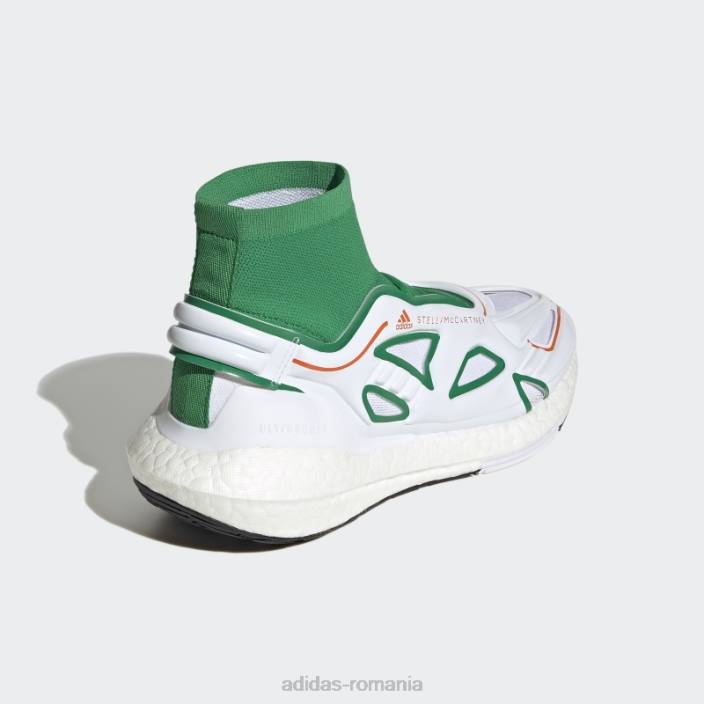 Adidas by stella mccartney pantofi de alergare ultraboost 22 verde fierbinte unisex verde/alb/portocaliu 2JBN22216