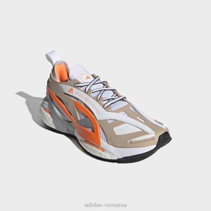 Adidas de stella mccartney pantofi de alergare solarglide hot ash pearl unisex frasin perlat/alb/portocaliu 2JBN2075