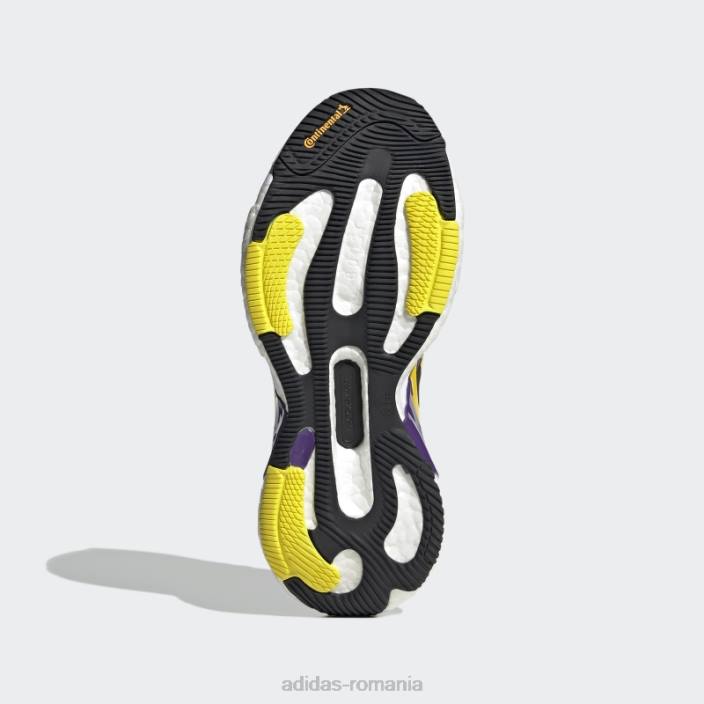 Adidas de stella mccartney pantofi de alergare solarglide moda neagră unisex negru/violet/galben șoc 2JBN22225