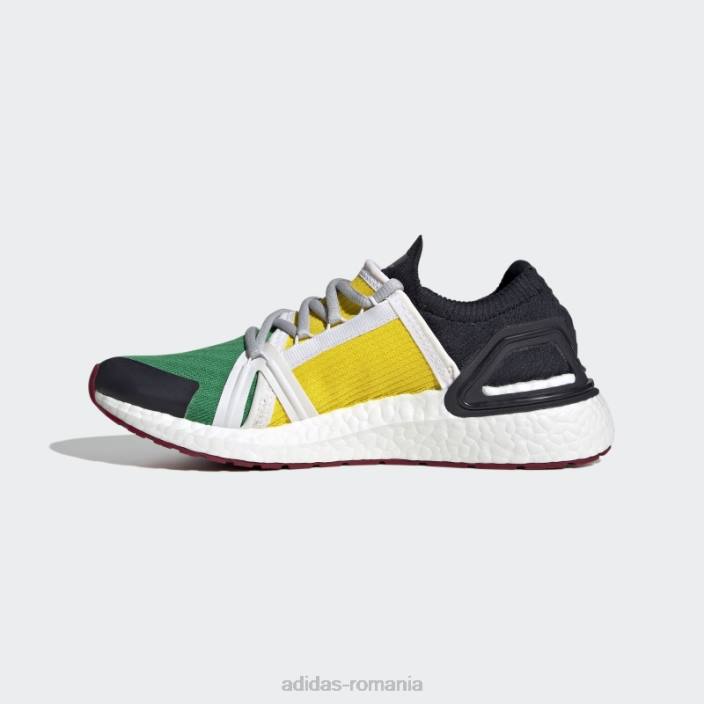 Adidas pantofi de alergare verde by stella mccartney ultraboost 20 fierbinți unisex verde/galben/alb 2JBN22161