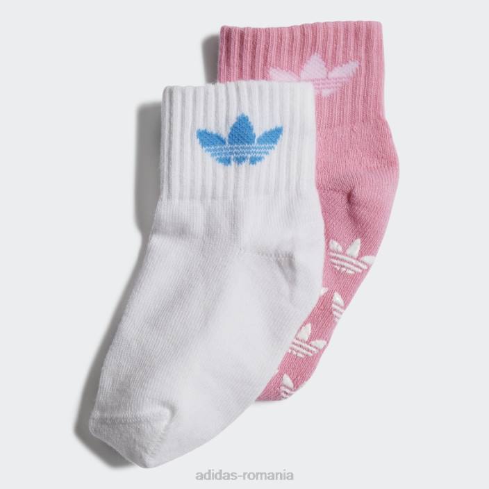 Adidas șosete anti-alunecare 2 perechi adidas roz copii roz/alb 2JBN25656