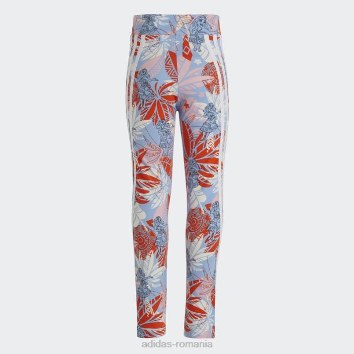 Adidas albastru alba x disney moana colanti fierbinti copii albastru zori/roz/portocaliu/alb 2JBN25524