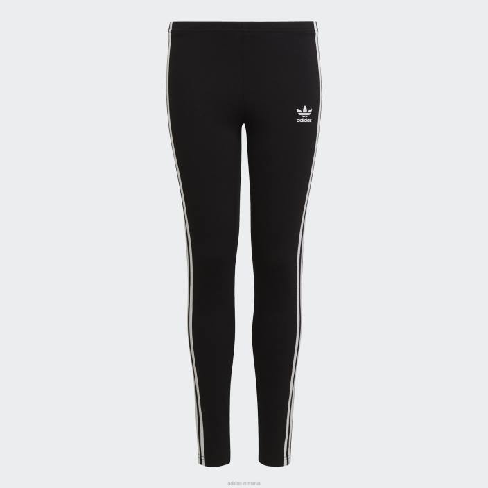 Adidas colanti albi adicolor copii alb negru 2JBN25537