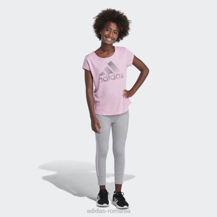 Adidas colanti de jogger adidas, gri mediu 7/8 3 dungi copii gri mediu 2JBN25545