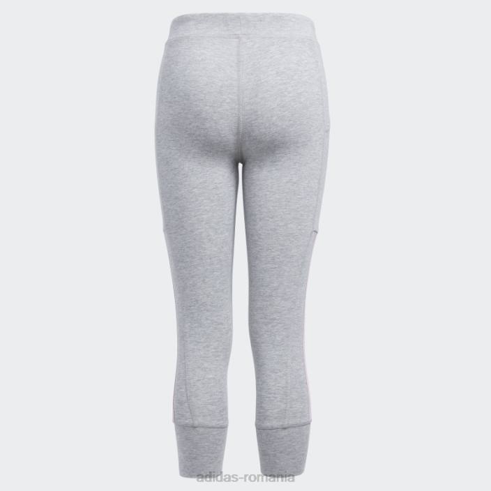 Adidas colanti de jogger adidas, gri mediu 7/8 3 dungi copii gri mediu 2JBN25545
