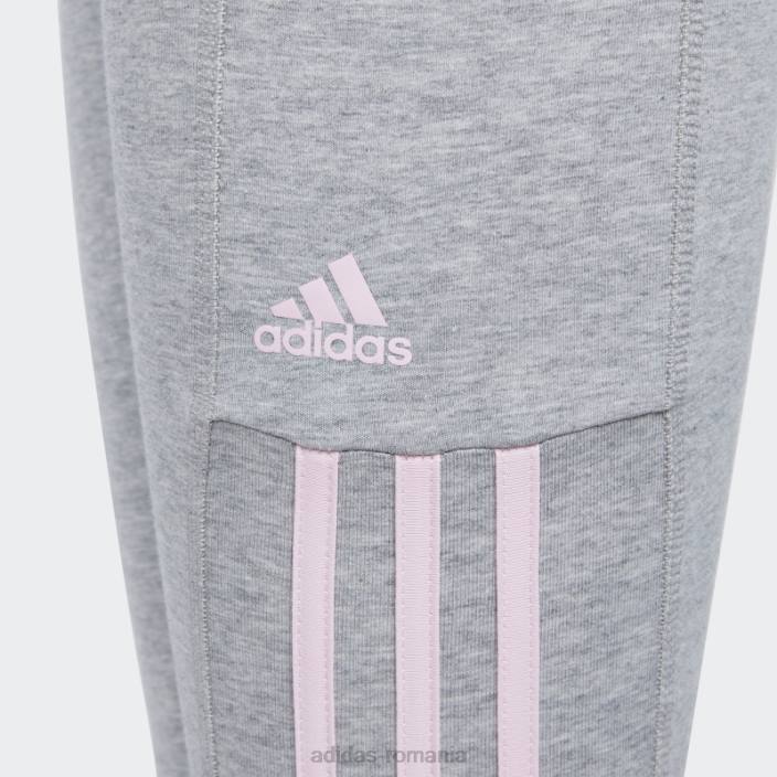 Adidas colanti de jogger adidas, gri mediu 7/8 3 dungi copii gri mediu 2JBN25545