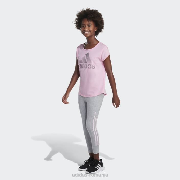 Adidas colanti de jogger adidas, gri mediu 7/8 3 dungi copii gri mediu 2JBN25545