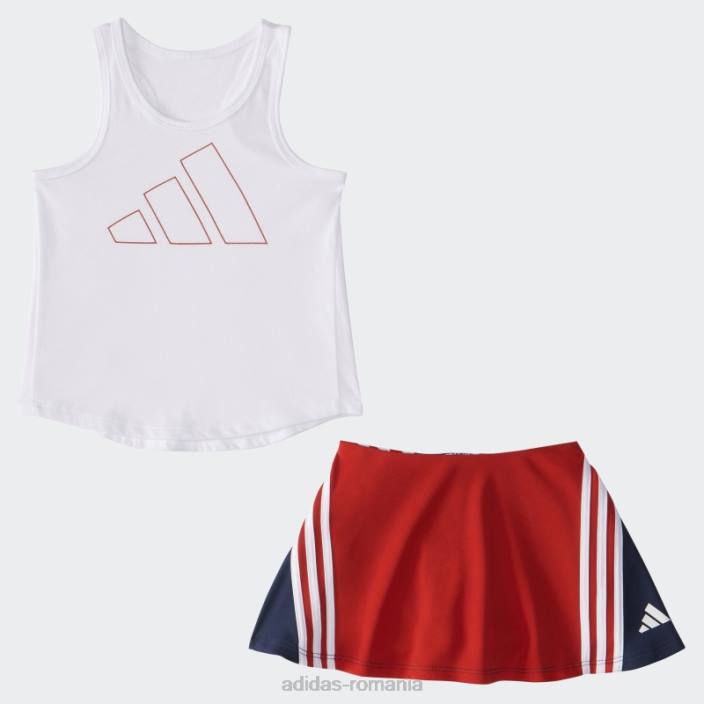 Adidas alb ig tank clrblk skort set adidas copii alb 2JBN25593