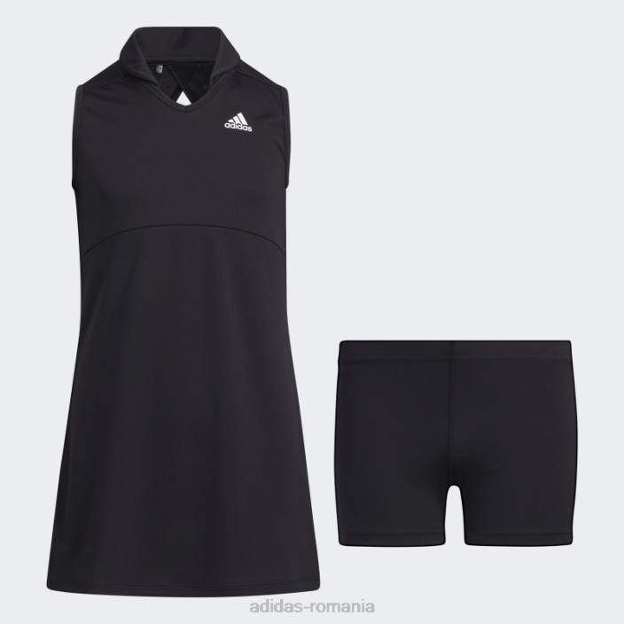Adidas rochie de golf neagra copii alb negru 2JBN25592