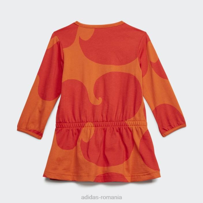 Adidas rochie marimekko portocalie adidas copii portocaliu/roșu luxuriant 2JBN25596