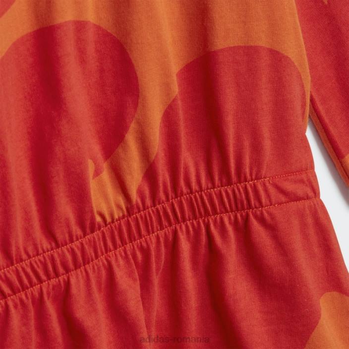 Adidas rochie marimekko portocalie adidas copii portocaliu/roșu luxuriant 2JBN25596