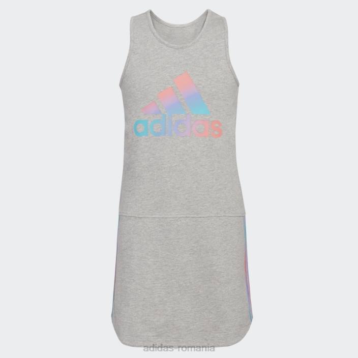 Adidas rochie tank cu tiv curbat gri mediu copii gri mediu 2JBN25586