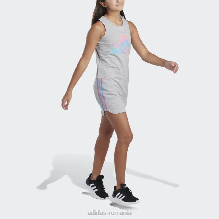 Adidas rochie tank cu tiv curbat gri mediu copii gri mediu 2JBN25586