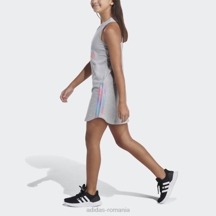 Adidas rochie tank cu tiv curbat gri mediu copii gri mediu 2JBN25586