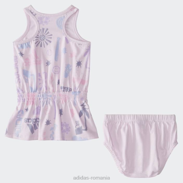 Adidas set rochie boomer ig aop roz copii roz 2JBN25594