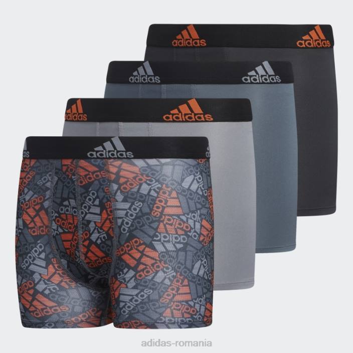 Adidas slip boxer grafic sport performance portocaliu 4 perechi copii portocale 2JBN25349