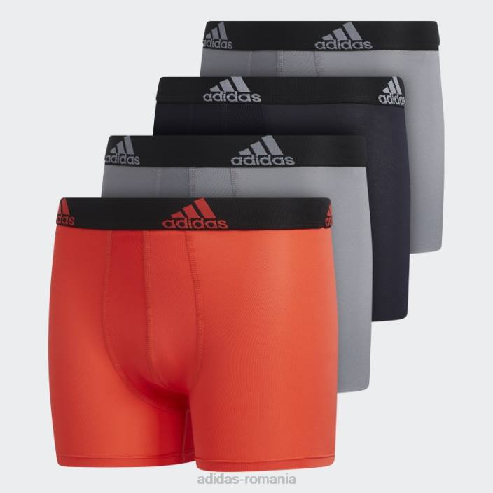 Adidas slip boxer performant 4 perechi ink copii cerneală/onix/roșu 2JBN25345