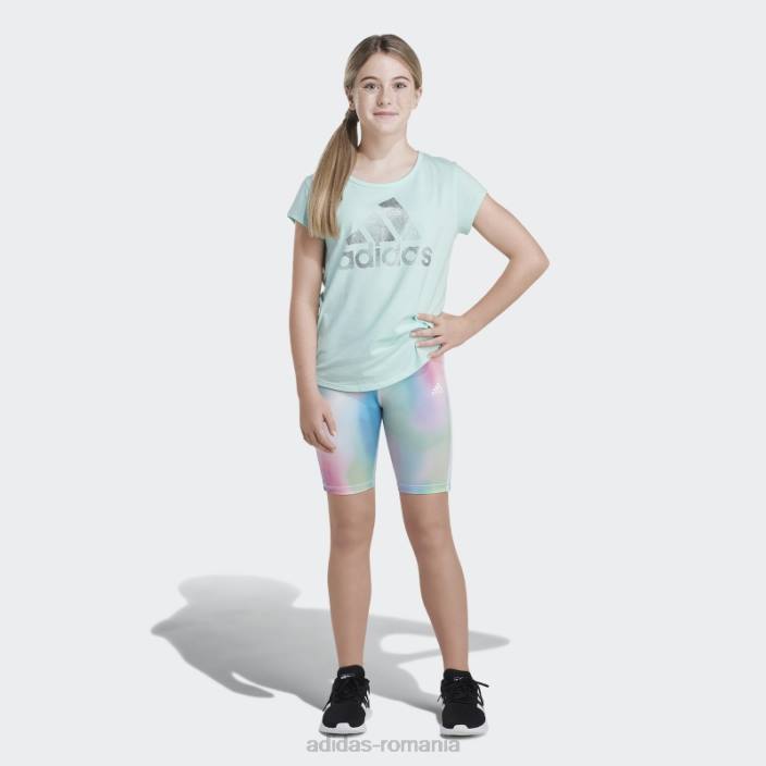 Adidas Mint Rush peste tot pentru bicicletă de imprimare scurtă 22 copii papură cu mentă 2JBN25451