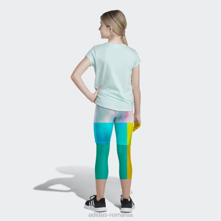Adidas Mint Rush peste tot pentru bicicletă de imprimare scurtă 22 copii papură cu mentă 2JBN25451
