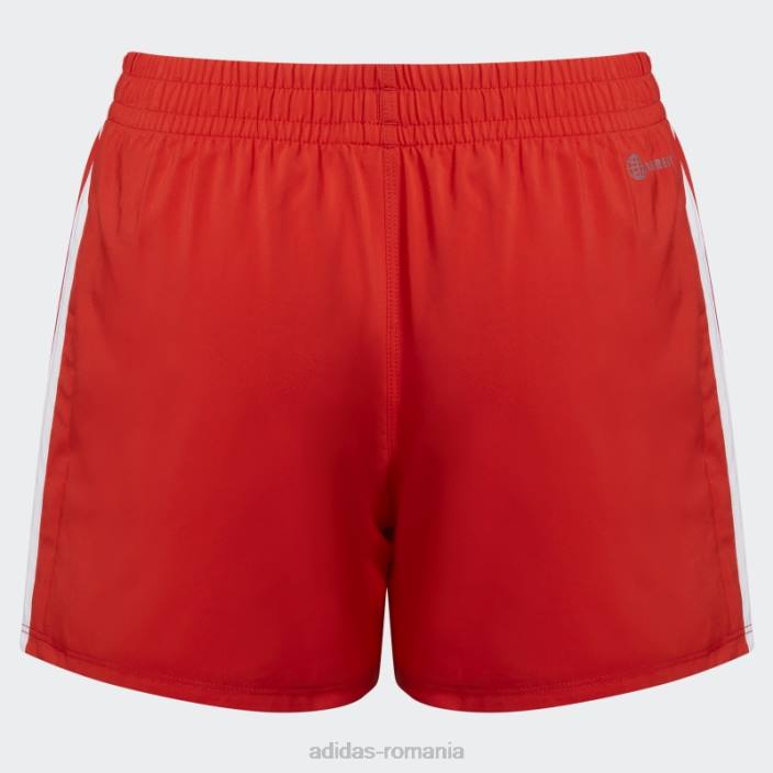 Adidas Pantaloni scurți țesuți cu 3 dungi roșii copii roșu 2JBN25453