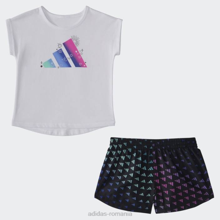 Adidas igtank wvn aop set scurt alb copii alb 2JBN25477