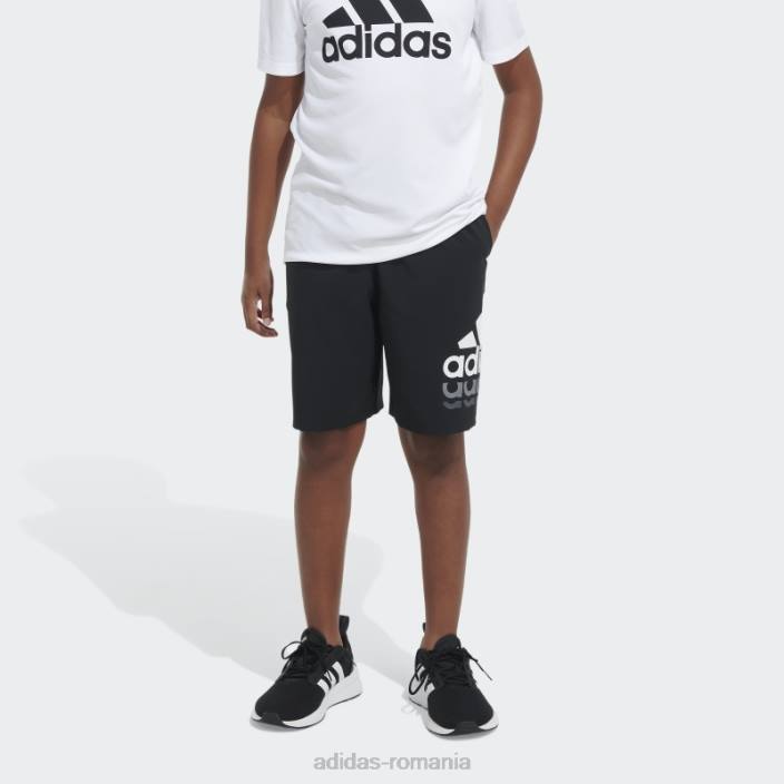 Adidas negru ess țesut bos scurt copii negru 2JBN25163