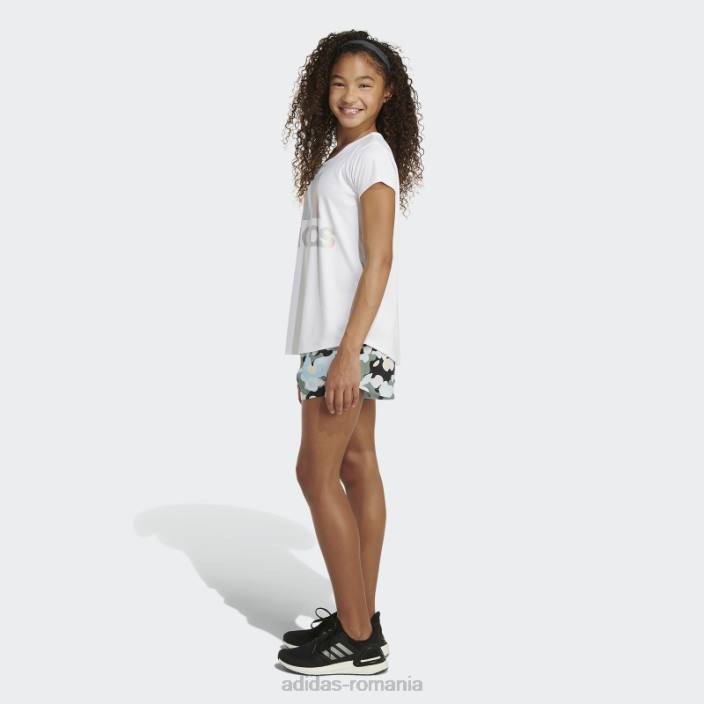 Adidas pantaloni scurți albi țesuți cu imprimeu integral adidas copii alb 2JBN25449