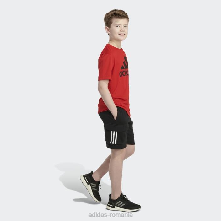 Adidas pantaloni scurți cargo fleece negru copii negru 2JBN25171