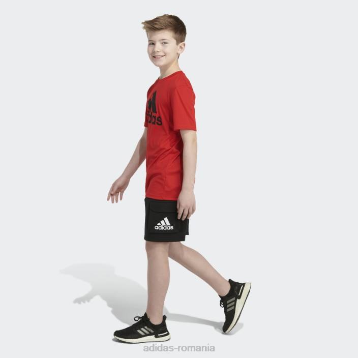 Adidas pantaloni scurți cargo fleece negru copii negru 2JBN25171