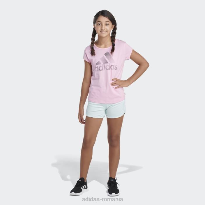 Adidas pantaloni scurți din plasă cu dungi ice mint copii menta cu gheata 2JBN25454