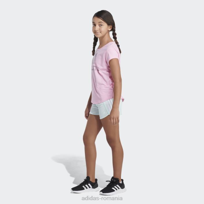 Adidas pantaloni scurți din plasă cu dungi ice mint copii menta cu gheata 2JBN25454