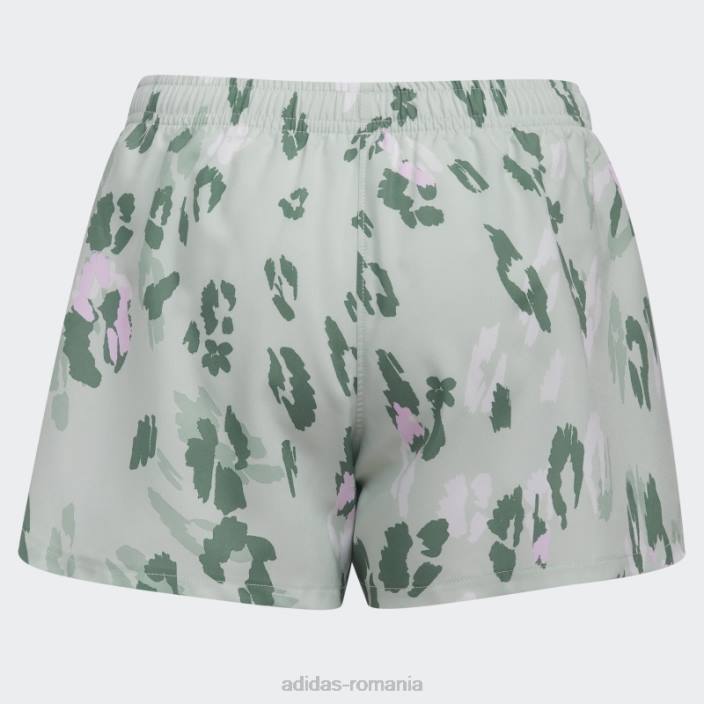 Adidas pantaloni scurți țesuți cu imprimeu de culoare verde copii verde 2JBN25457