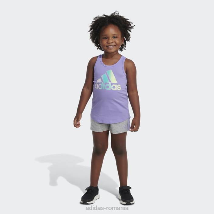 Adidas tank ft short set chi violet deschis adidas copii violet deschis 2JBN25452