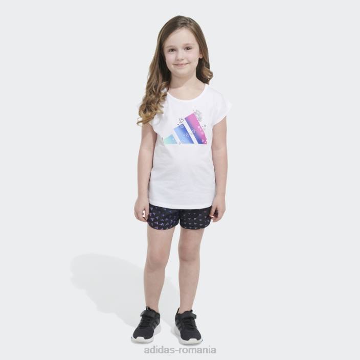 Adidas tank wvn aop set scurt adidas alb copii alb 2JBN25488