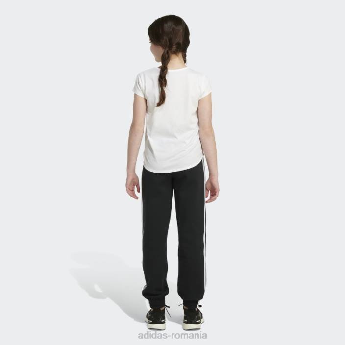 Adidas Pantaloni de jogging fleece cu 3 dungi negri adidas copii negru 2JBN25548