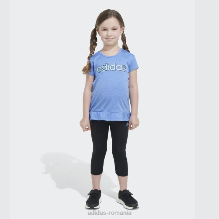 Adidas blue mel tee capri tight set copii albastru 2JBN25558
