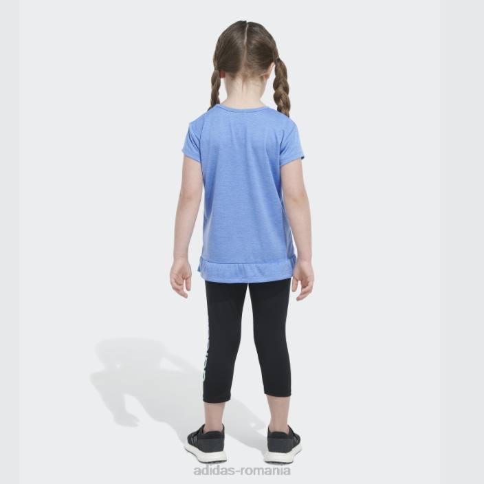 Adidas blue mel tee capri tight set copii albastru 2JBN25558